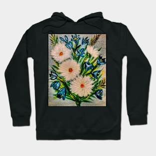 Some abstract flowers and plants In some of my favorite colors and metallic paint . Hoodie